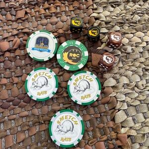 Rocket City Superhero Comic Green Poker Chip Set